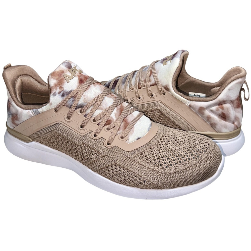 NWT APL TechLoom Tracer Almond Carmel Tie Dye Athletic Running Sneakers Mens 12